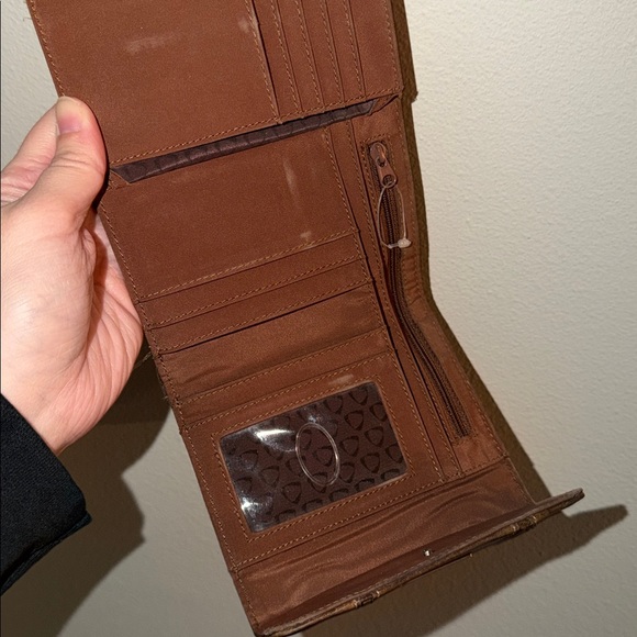 Vintage Y2K Liz Claiborne Brown Leather Folded Wallet - Picture 4 of 6